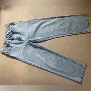 EUC H&M WIDE LEG HIGH WAIST BLUE JEANS SZ 38( US 6)